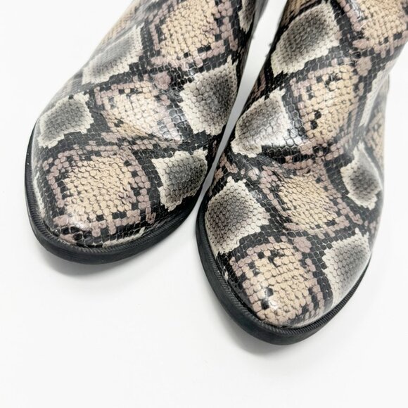 Circus Sam Edelman Women Reptile Faux Leather Studded Heel Zip Bootie Size 6.5 - Picture 5 of 15